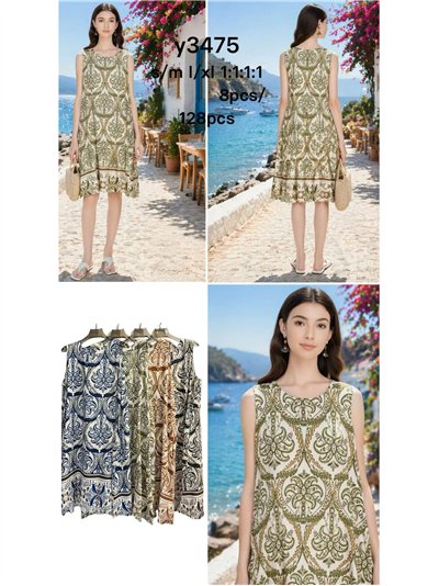 Robe sans manches à imprimé arabesque 2