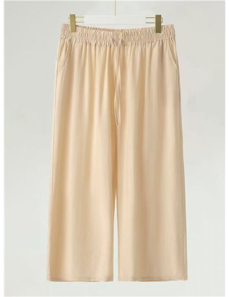 Plus-size relaxed culotte trousers