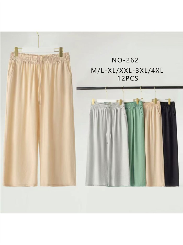 Plus-size relaxed culotte trousers