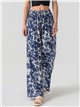 Calças palazzo com estampa abstrata