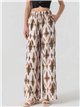 Calças palazzo com estampa tie-dye