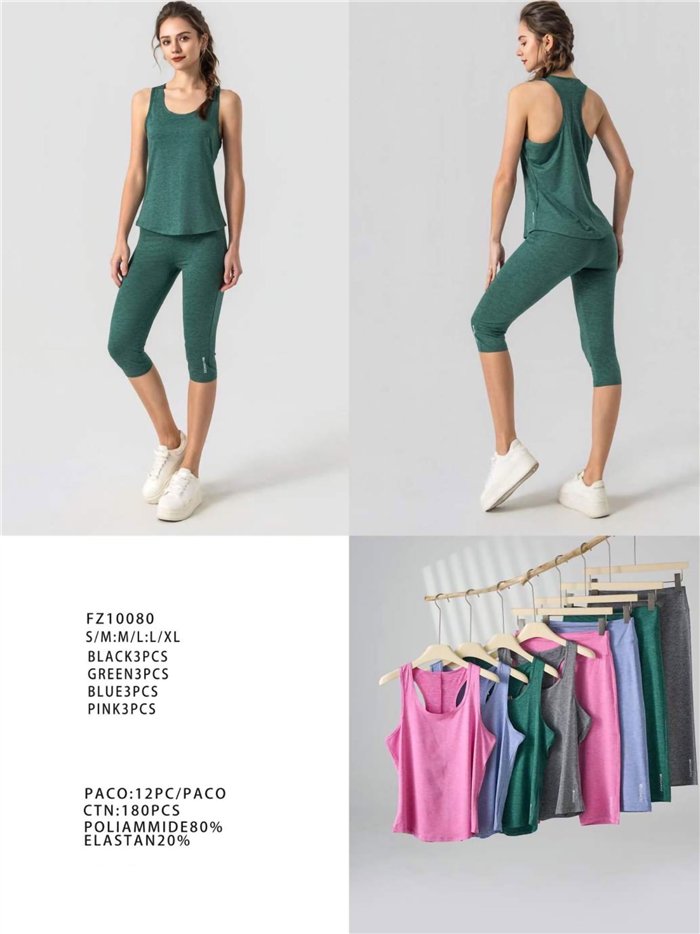 Conjunto deportivo de top y legging pirata