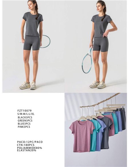 Conjunto deportivo de camiseta y biker short