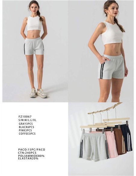 Short deportivo con franjas laterales