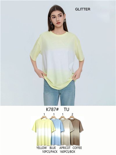 Camiseta oversize degradada 2