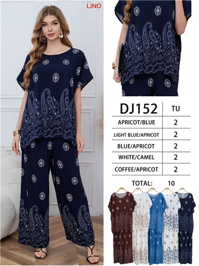 Set aus Kaschmirbluse und weit geschnittener Hose 2