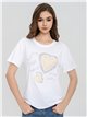 Embroidered heart t-shirt