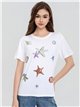 Camiseta estrellas de mar con strass