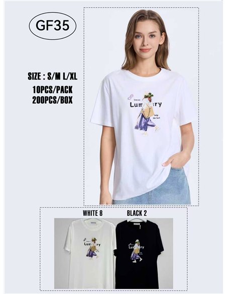 t-shirt stampata chic da ragazza