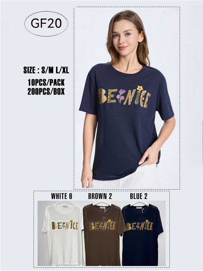 Camiseta com estampa da frase "seja legal"