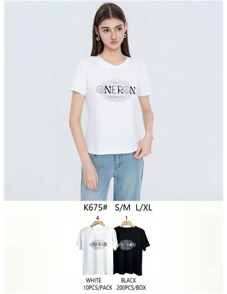 Camiseta estampada texto