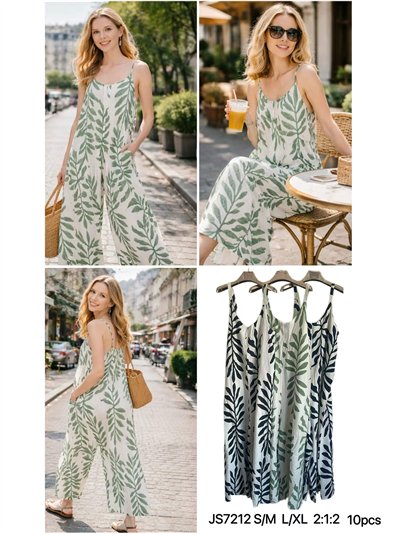 Mono palazzo estampado de hojas 2