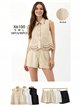 Conjunto camisa bordada sin mangas y short