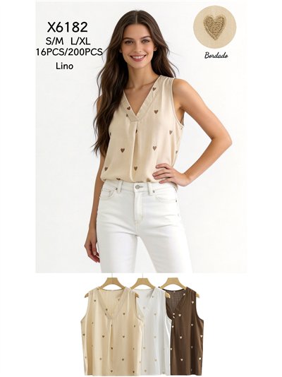 Blusa com corações bordados 2