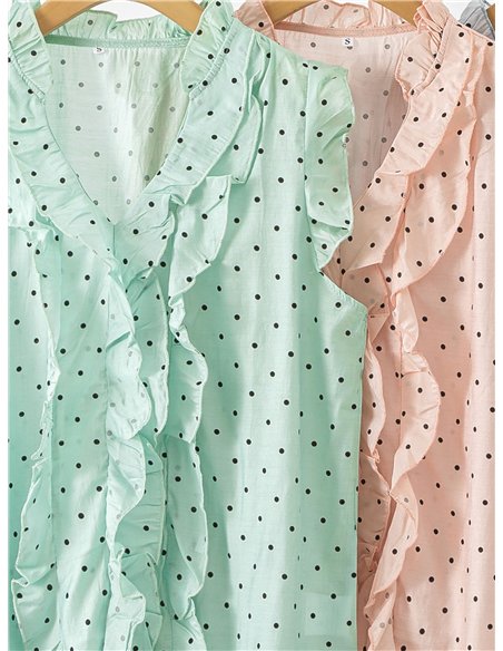Blusa lunares con volantes