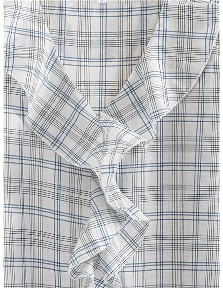 Blusa cuadros con volante