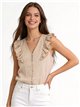 Blusa vichy con volantes