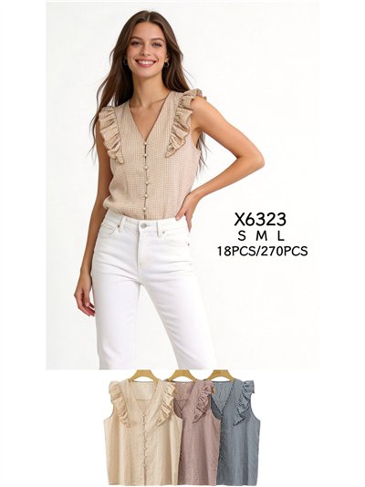 Blusa vichy con volantes 2