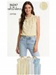 Sleeveless ruffle plumeti blouse