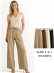 Pantalon à jambes larges avec ceinture