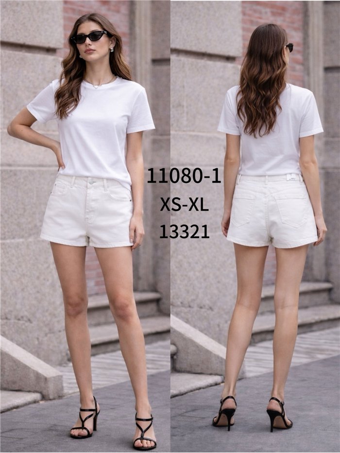 Shorts vaqueros blanco