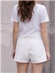 Shorts vaqueros blanco
