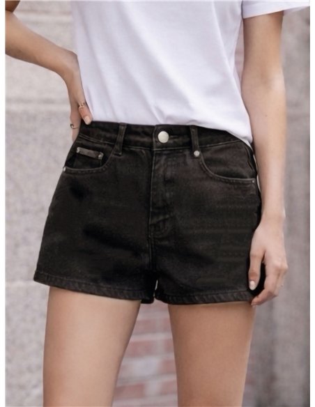 Shorts vaqueros negro