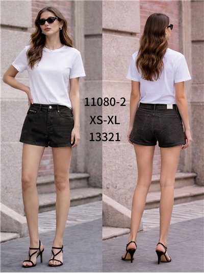 Shorts vaqueros negro 2