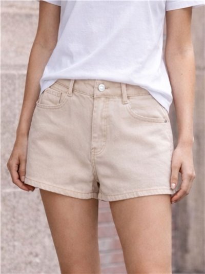 Shorts vaqueros beige