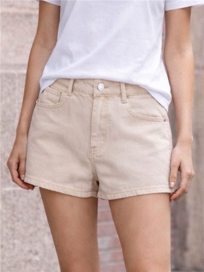 Shorts vaqueros beige