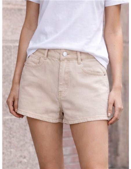 Shorts vaqueros beige