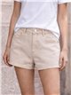 Shorts vaqueros beige