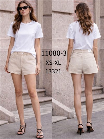 Shorts vaqueros beige 2