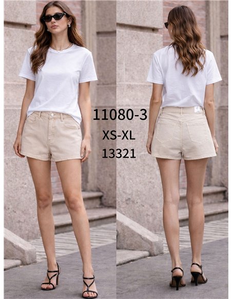 Shorts vaqueros beige