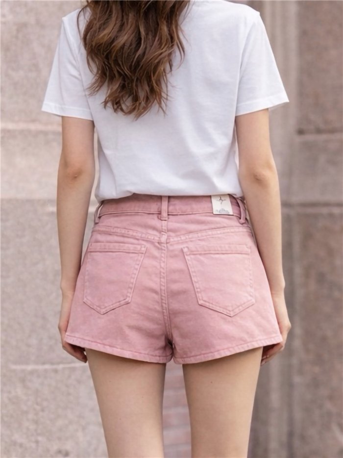 Shorts vaqueros rosa