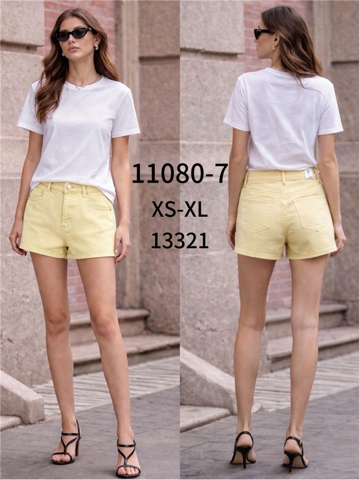 Shorts vaqueros amarillos