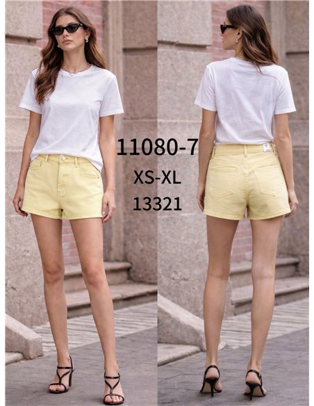 Shorts vaqueros amarillos