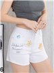 Shorts blancos bordados marineros