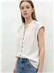 Blusa sin mangas abotonada