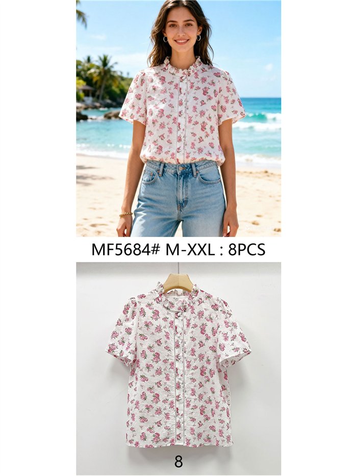 Blusa floral romántica