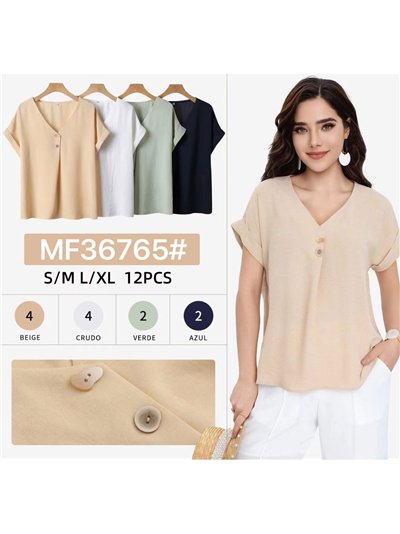 Blusa de pico con botones 2