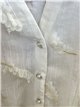 Blusa textura flor aplicada