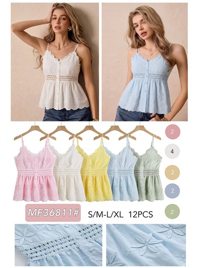 Top lencero bordado peplum con crochet 2