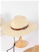 Wide brim raffia sun hat with buckle trim