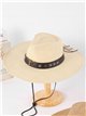 Western raffia sun hat with statement band