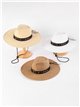 Western raffia sun hat with statement band