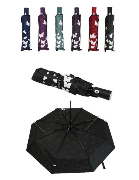 Paraguas plegable automático de mariposas mágicas
