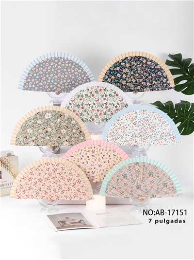 Abanico madera floral liberty 2