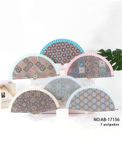 Abanico madera mosaico 2