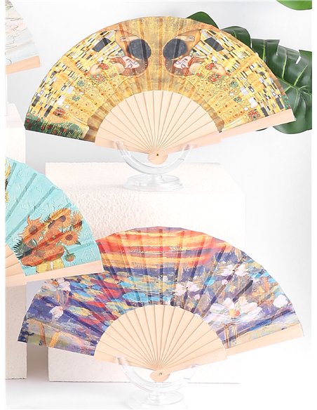 Abanico madera arte clásico